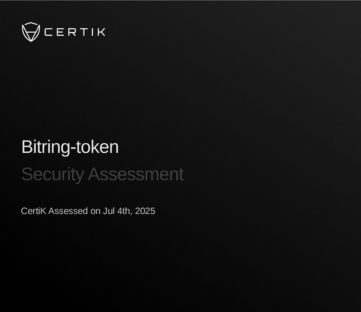 Bitring Passes CertiK Smart Contract Audit | by Bitring | Medium