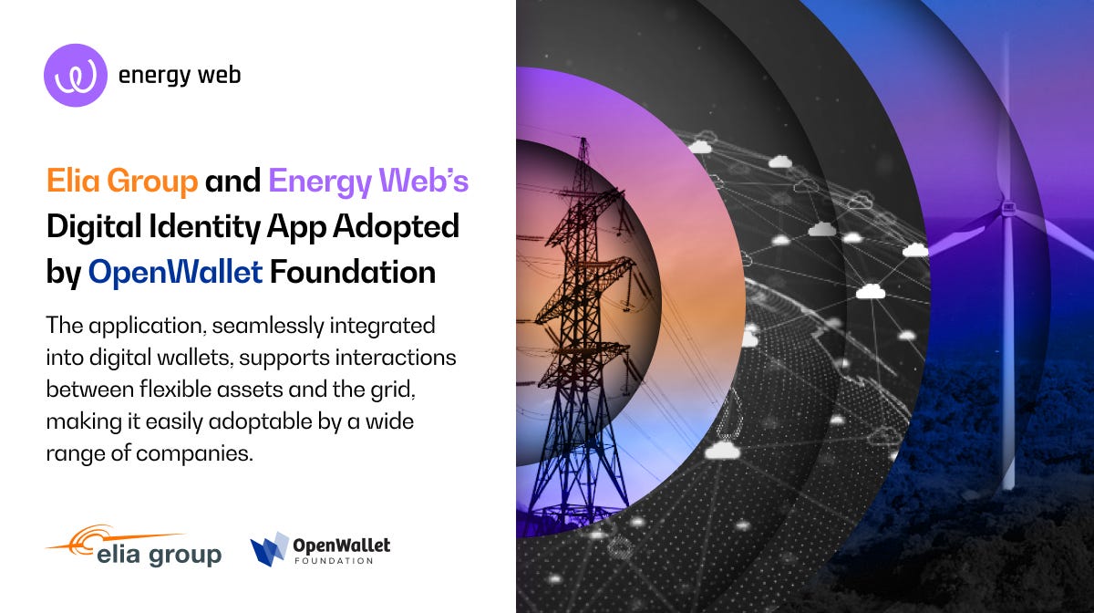 Digital identity application developed by Elia Group and Energy Web, which will support…