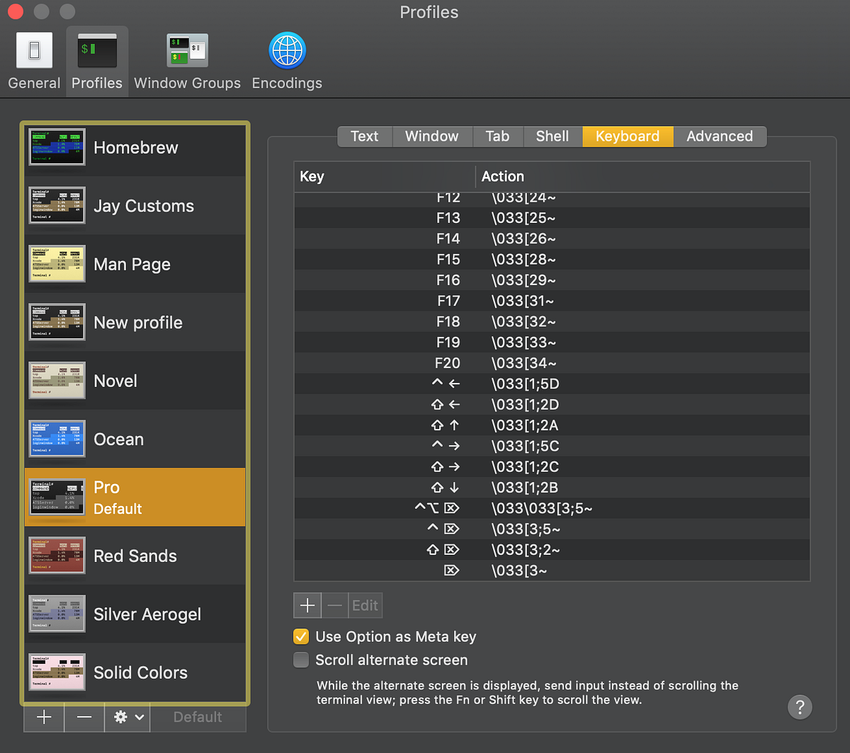 Getting to work well on mac terminal when accessing