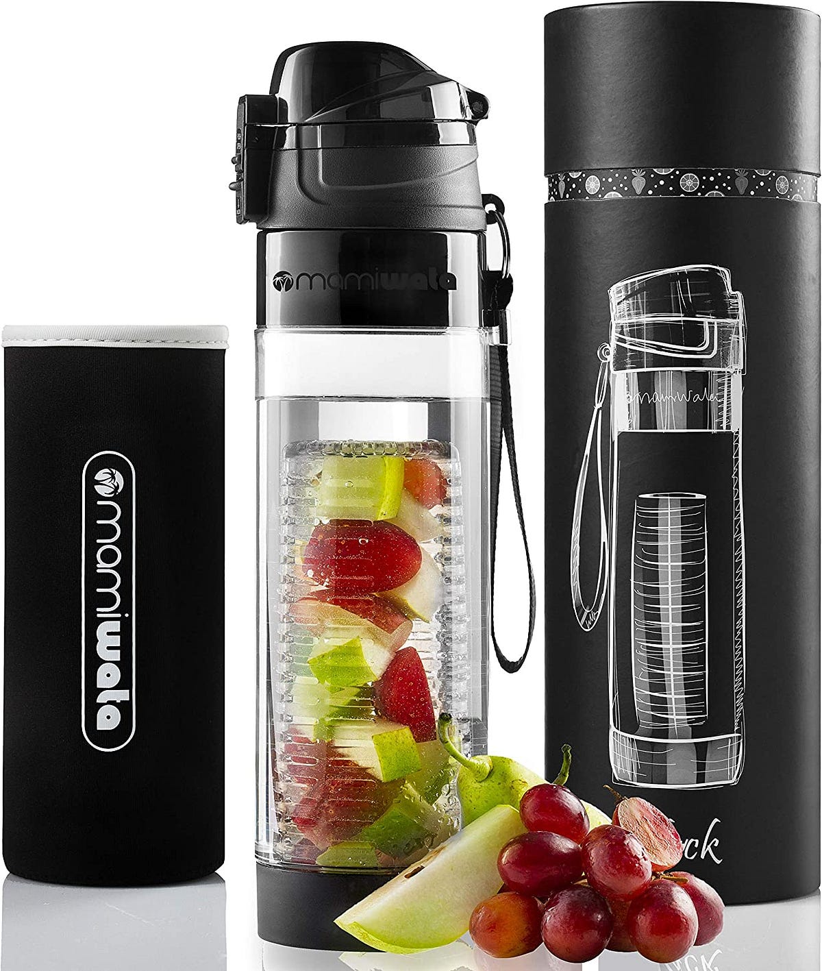 MAMI WATA Fruit Infuser Water Bottle, Fruit Infuser Water Bottle