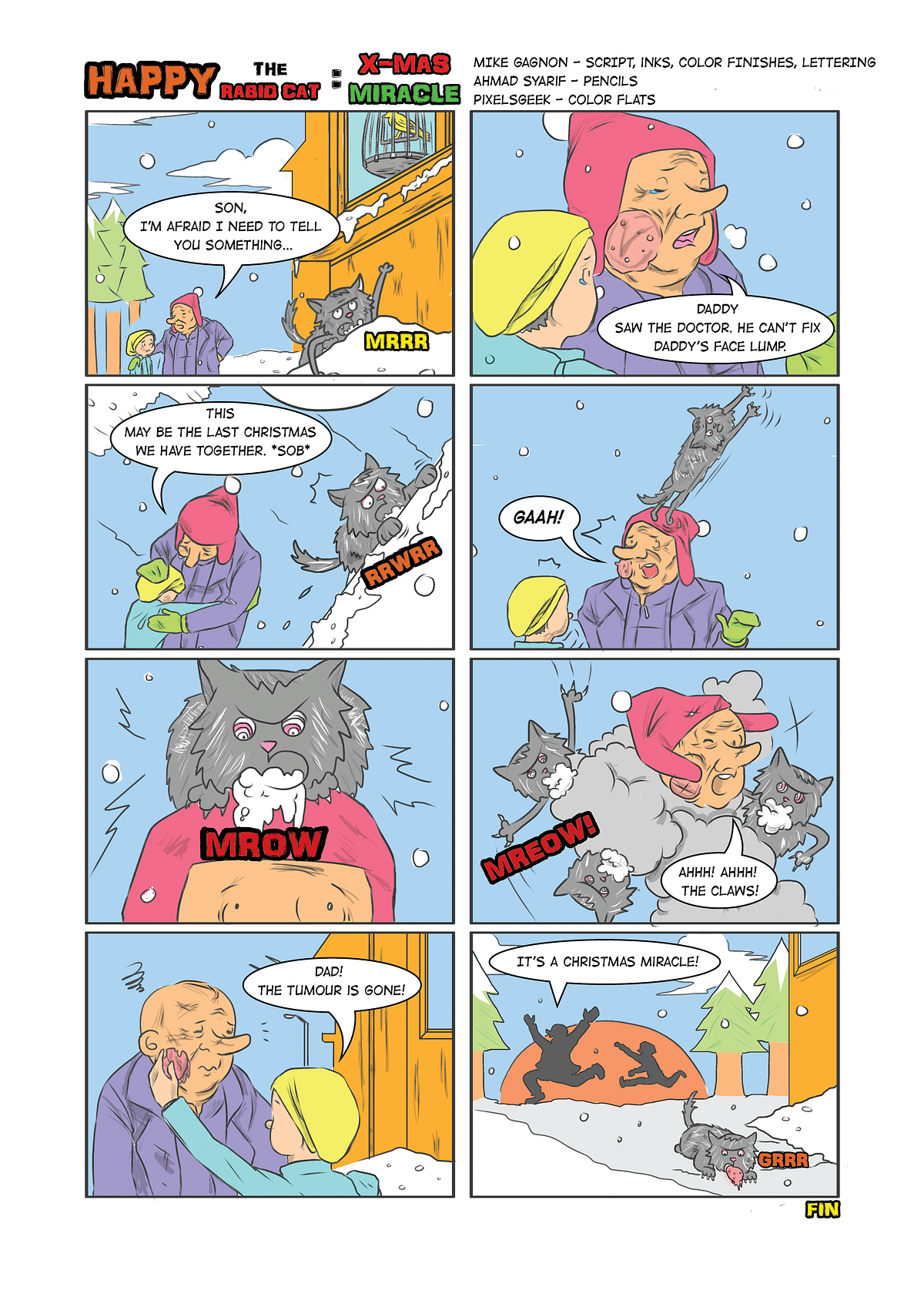 Happy the Rabid Cat: X-Mas Miracle | by Mike Gagnon | One-Pager | Medium