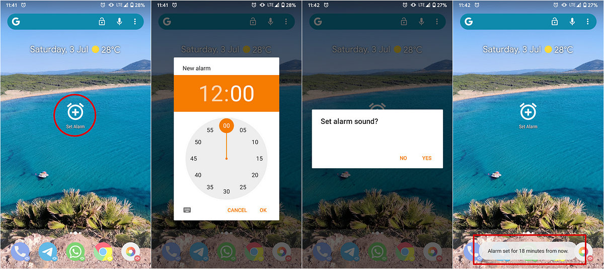 Set an alarm with Tasker. I usually create alarms to wake up or… by