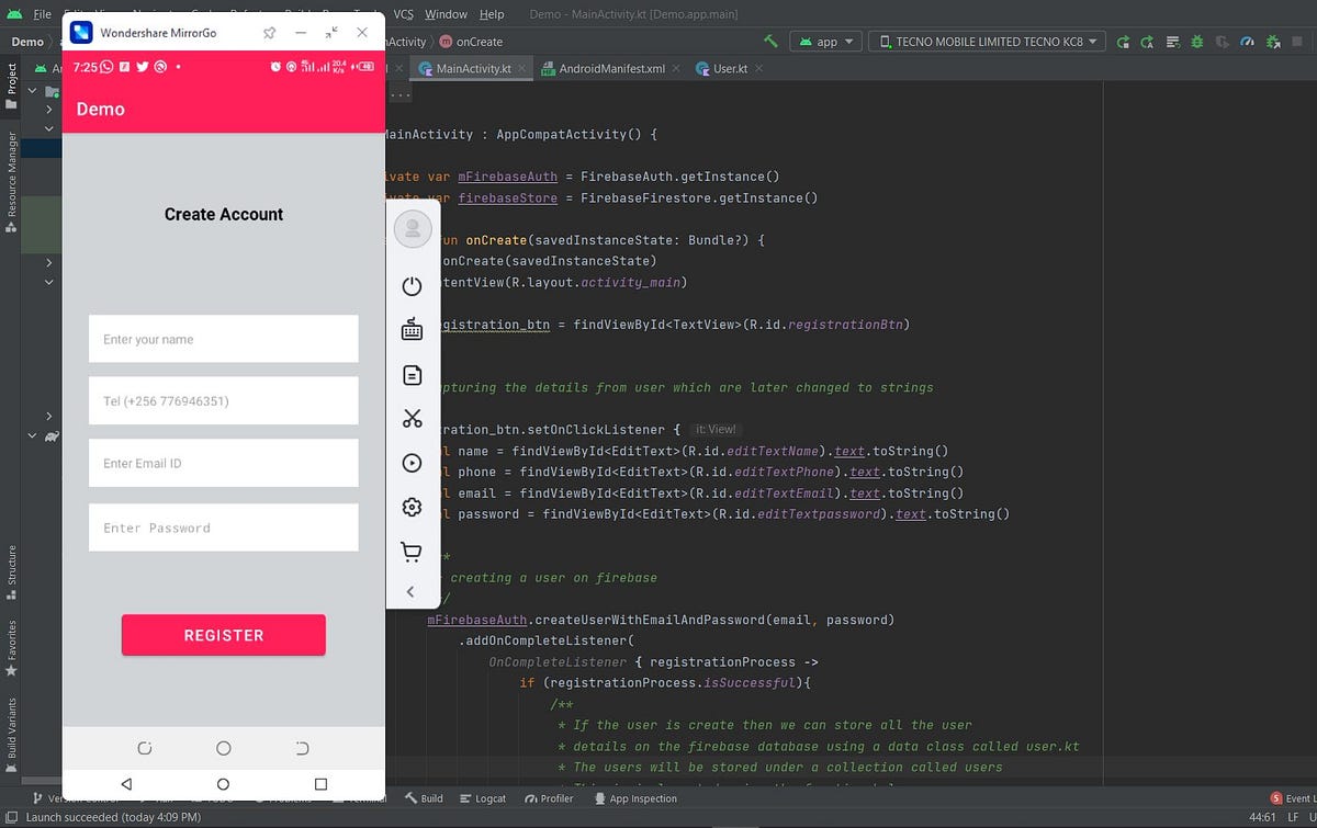 How to create a registration UI using Android Studio and Kotlin | by ...