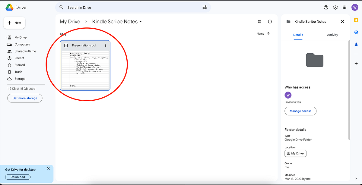 Backup Kindle Scribe Notebooks to Google Drive by Weston Dransfield