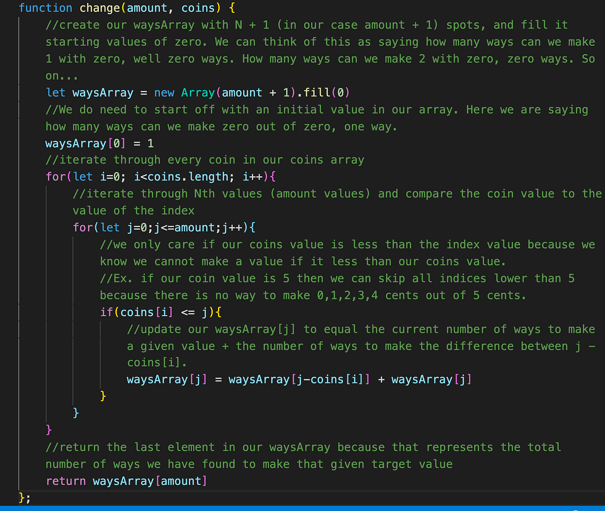 Dynamic Programming — Coin Change Problem by nathan brickett Medium