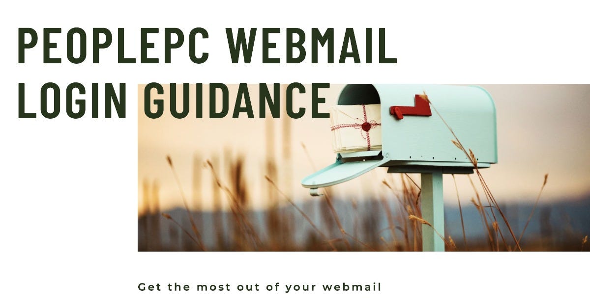 PeoplePC webmail login guidance. webmail is used by a