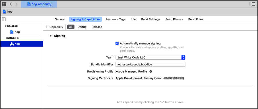 Add Game Center Capability Using Xcode | Apple Game Frameworks and ...