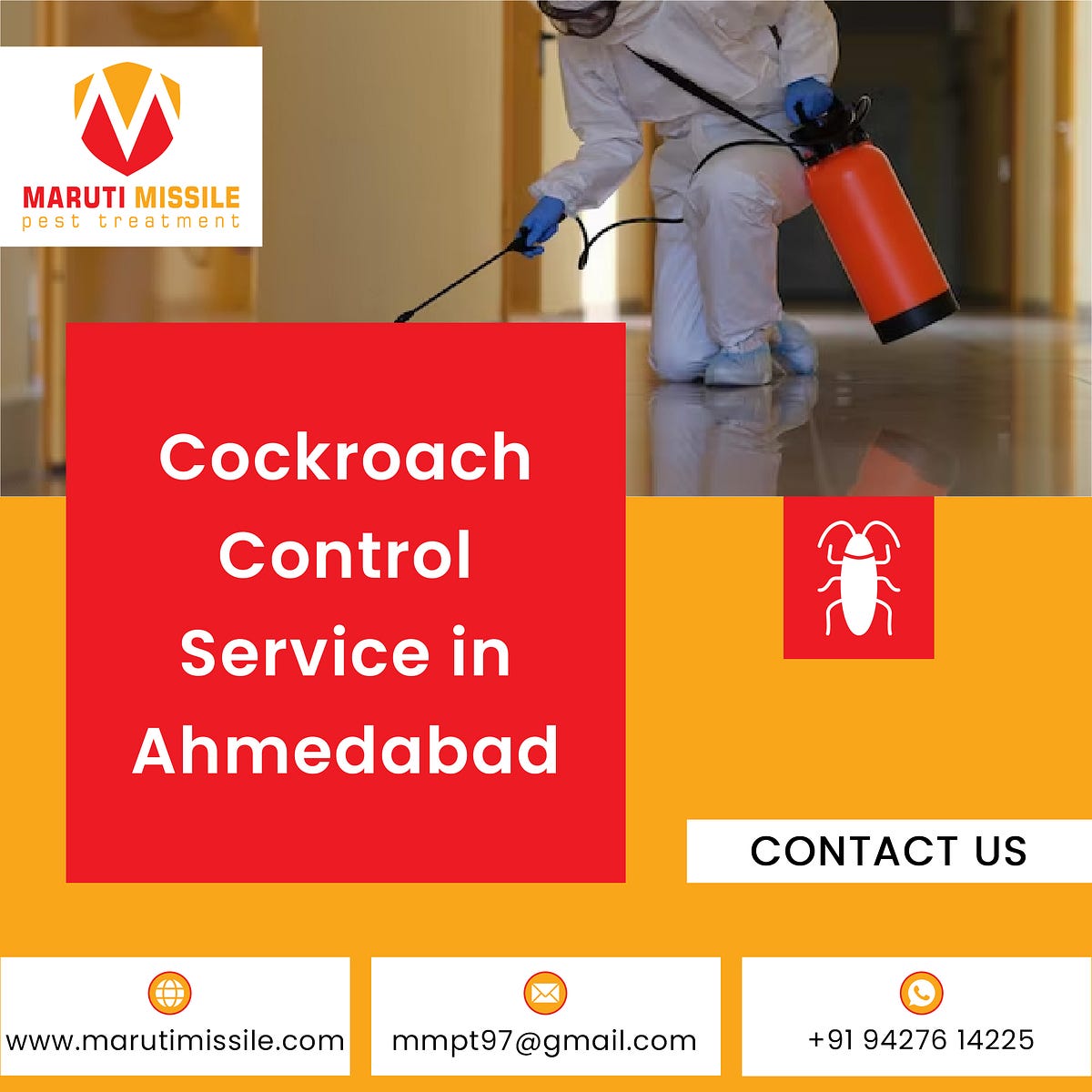Cockroach Control Service in Ahmedabad by Pest Control Service