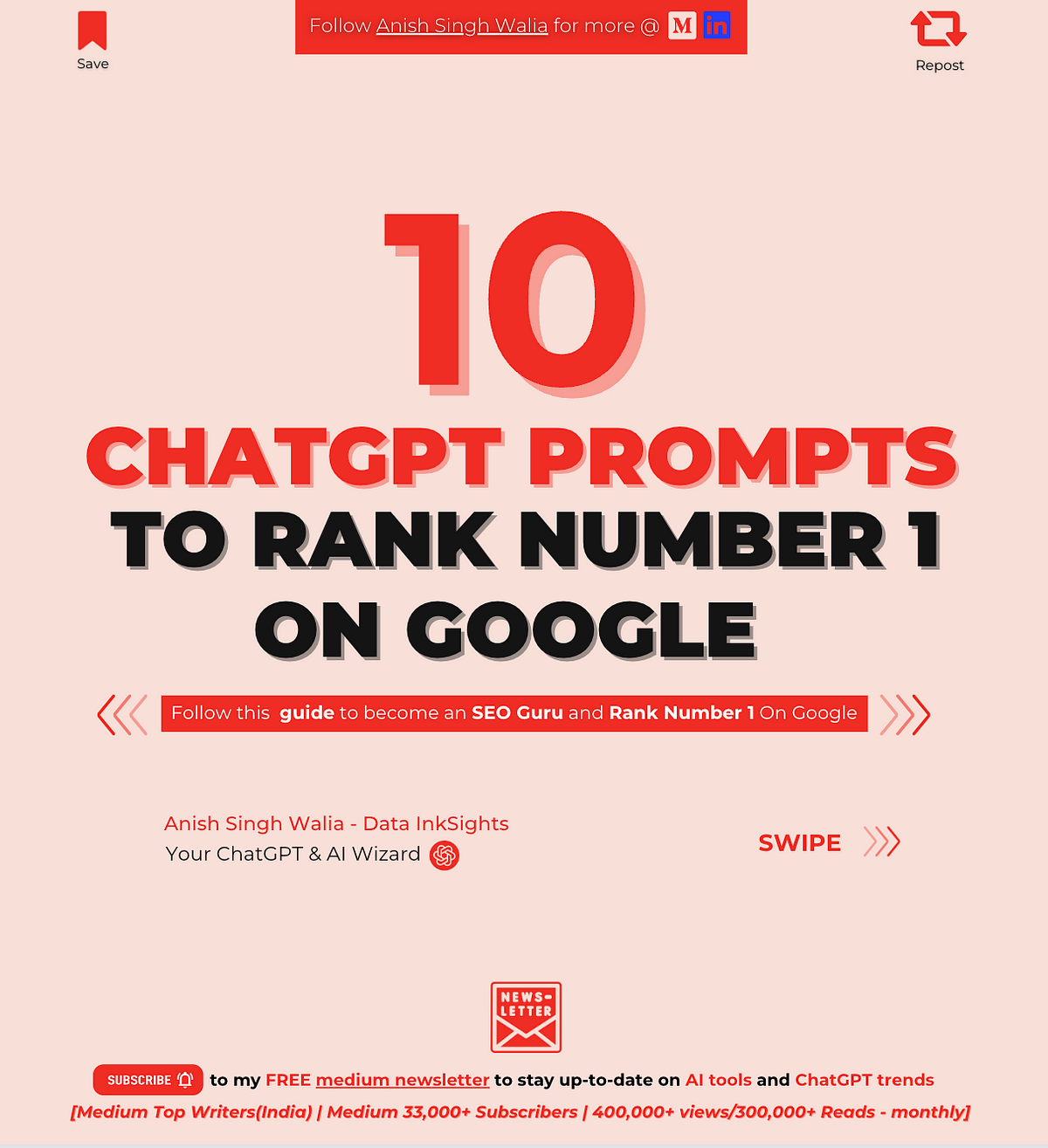 Top 10 ChatGPT Prompts to Rank #1 on Google - Expe