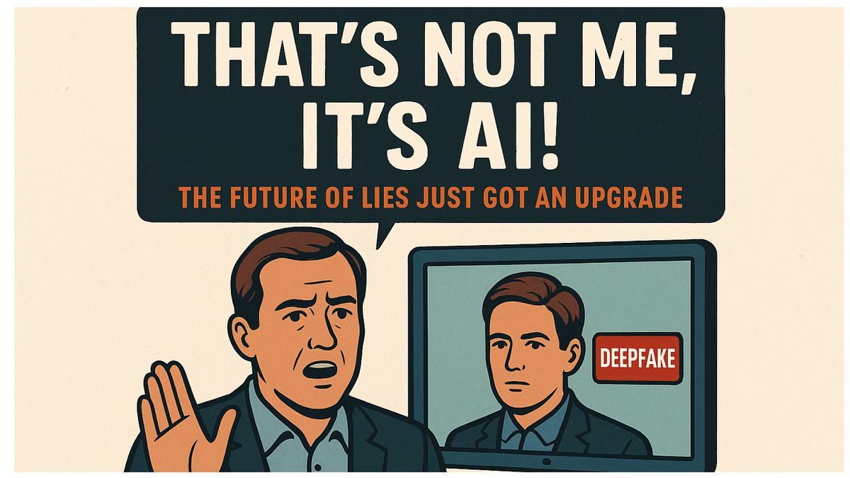 The Future of Lies Just Got an Upgrade. That’s Not Me, It’s AI!