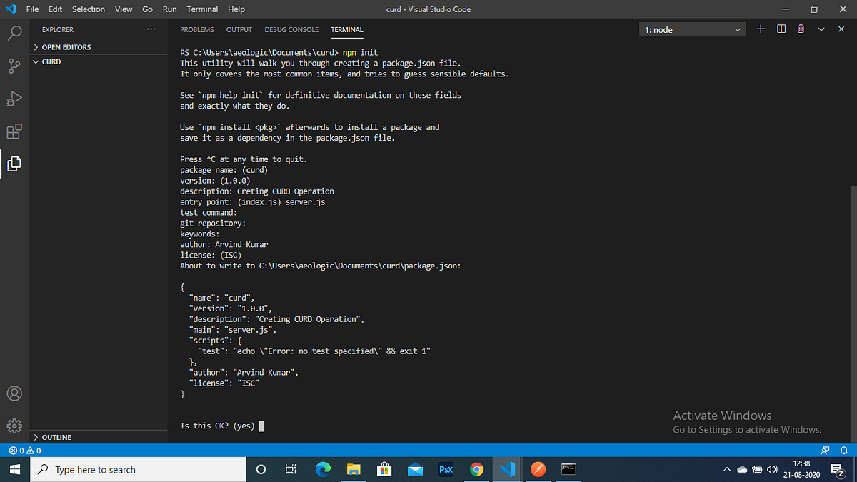 Create CRUD Application in Node js with Mongodb | by Arvind Goel | Medium