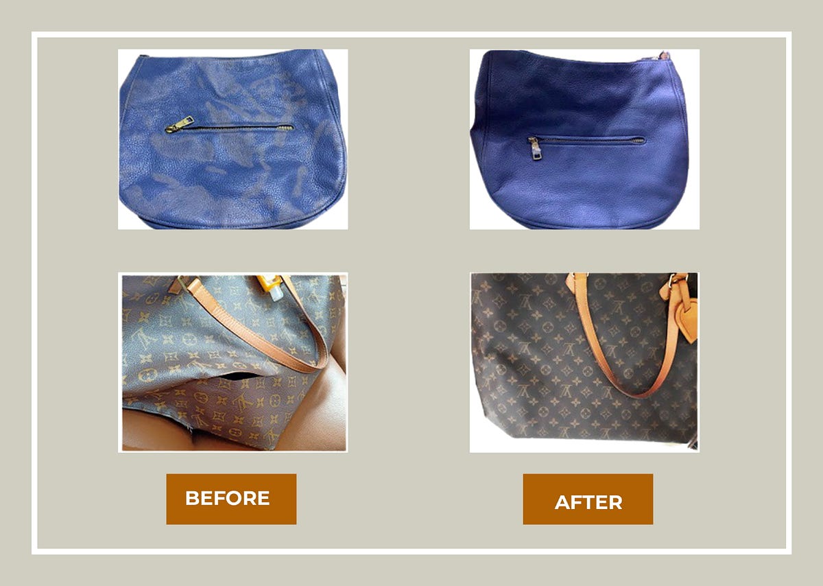 before and after bag repair