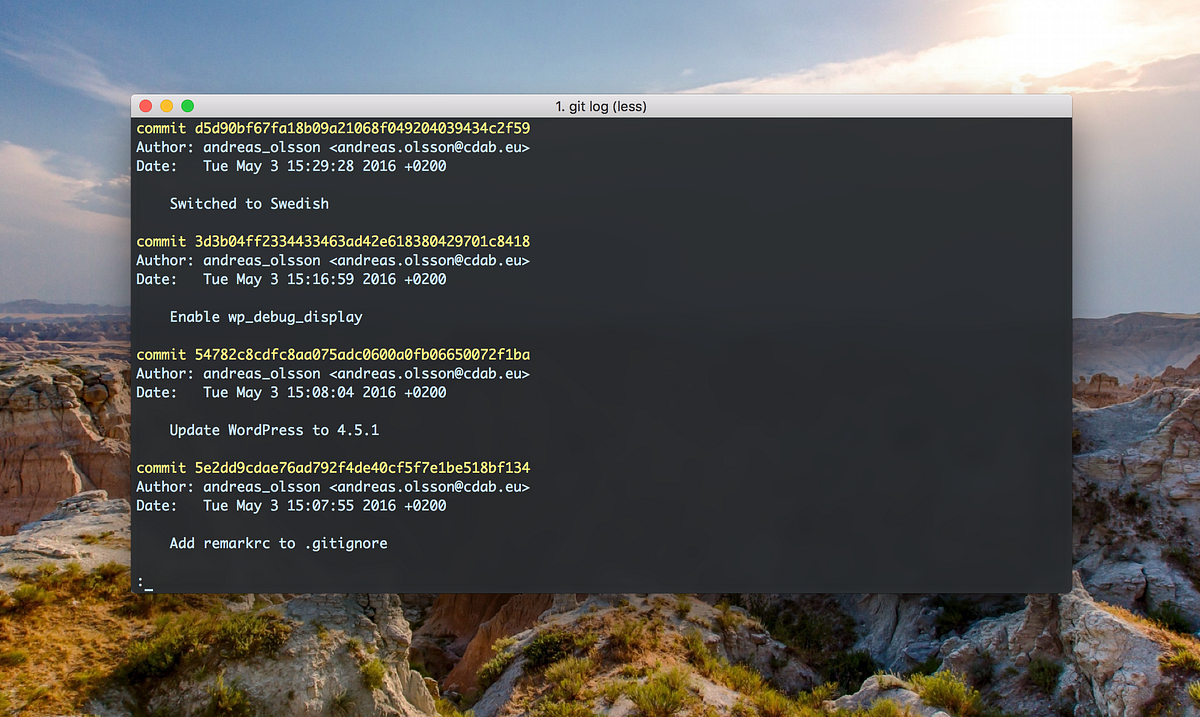 Pretty Git log. Are you tired of scrolling page through… | by Andreas ...