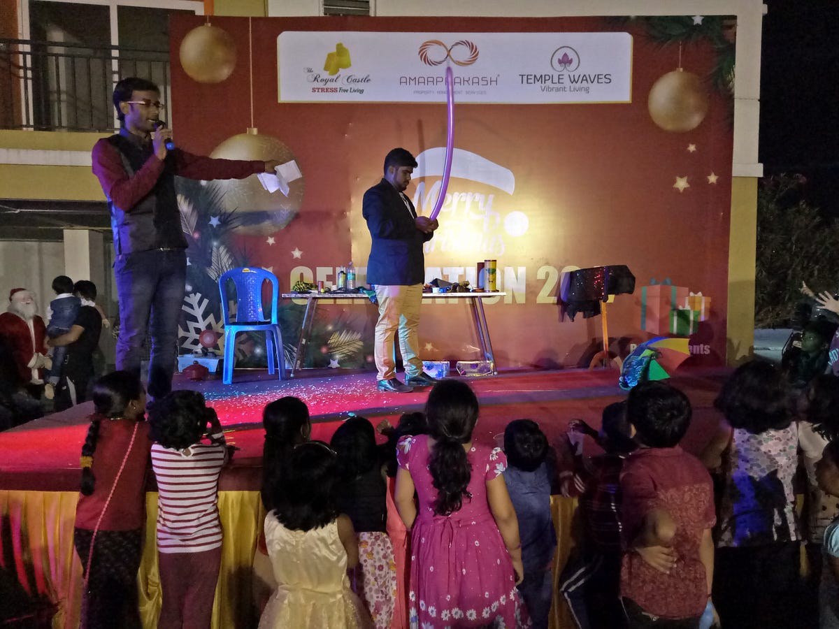 Having an Event Anchor along with a magician puppet show artist and