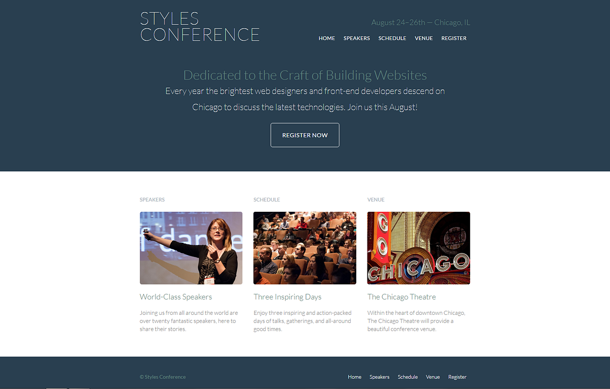 Styles Conference Reflection. In webpage design, you learn the tools ...