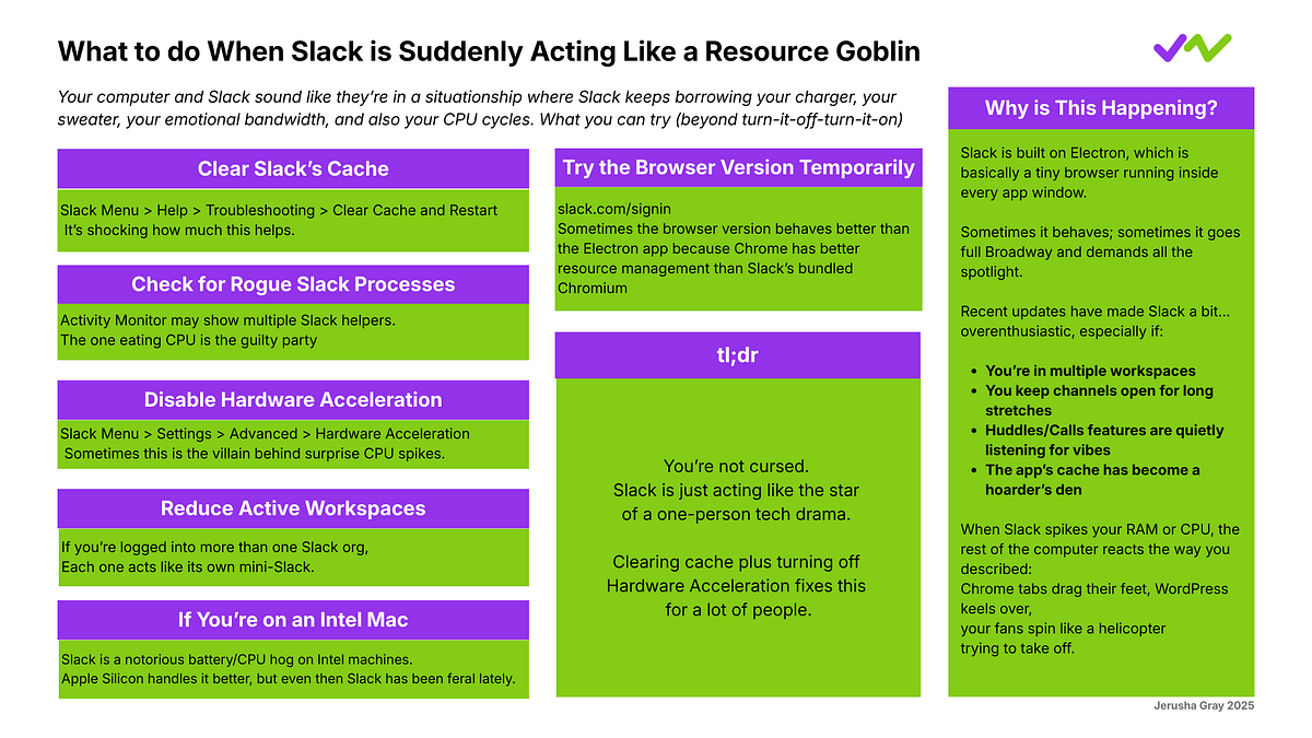 Why Slack Sometimes Overloads Your Computer | by Jerusha Gray