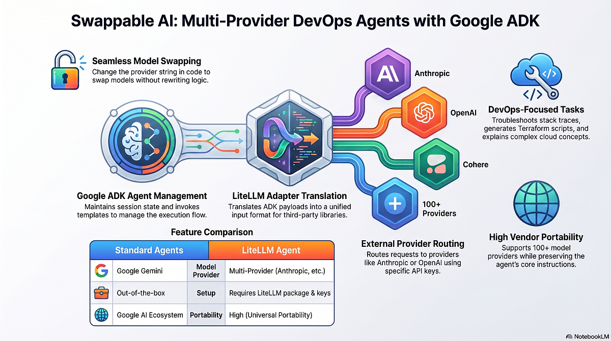 One Line, Any Model: Multi-Provider Agents in Google ADK via LiteLLM