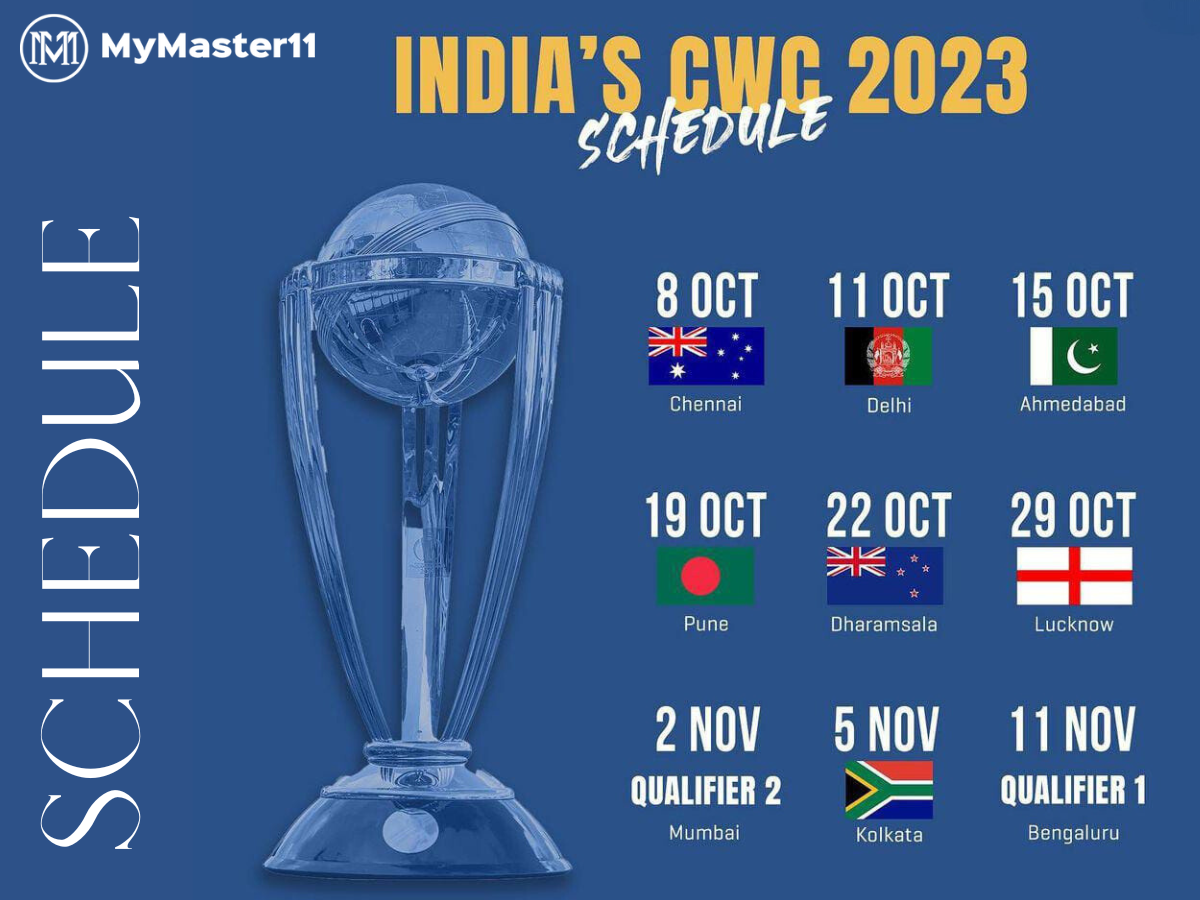 ICC World Cup 2023 Schedule: List of Matches, Venues and Timetable | by  Mymaster11 | Medium