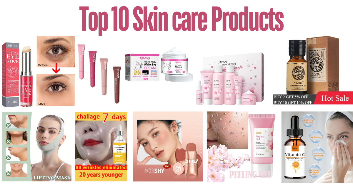Top 10 Skin care Products. Top Selling And Best Brands of 2024. by