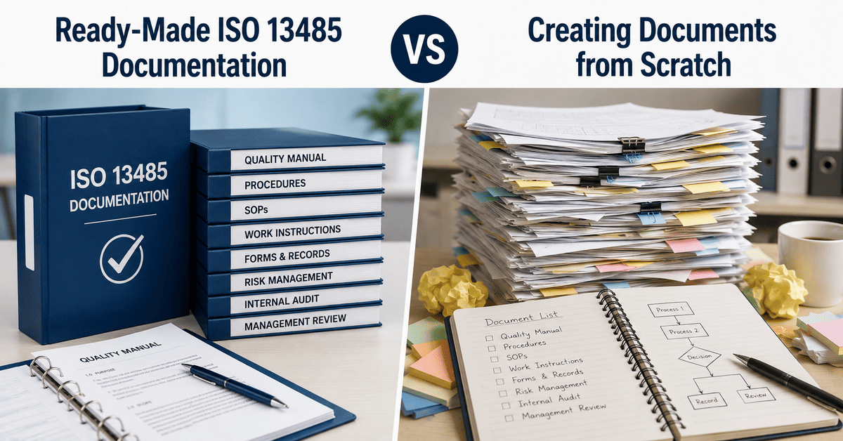 Ready-Made ISO 13485 Documentation vs Creating Documents from Scratch