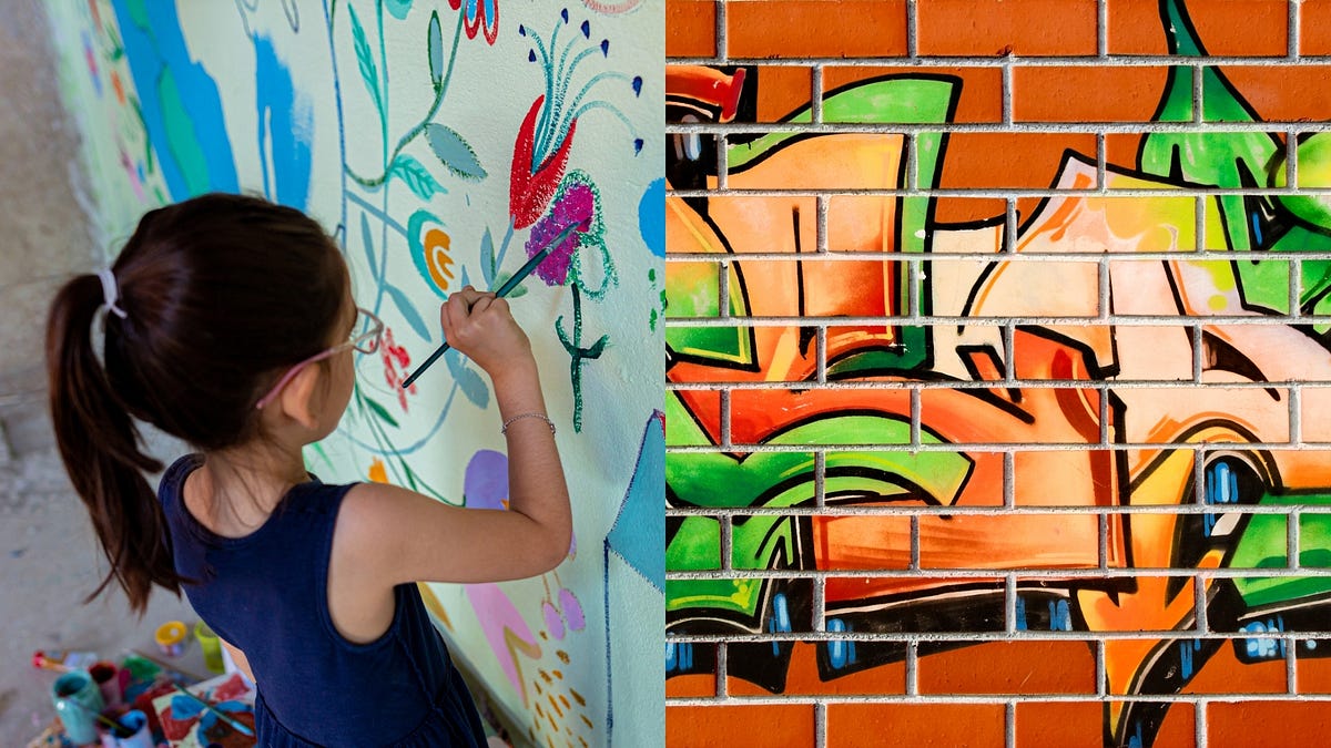 Flower Murals vs. Flower Graffiti What’s the Difference? by Danilo