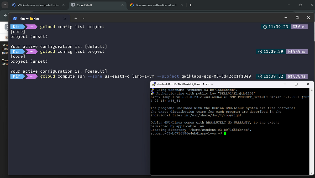 🚀 Connecting to a VM Instance in Google Cloud Using Windows Terminal 🚀