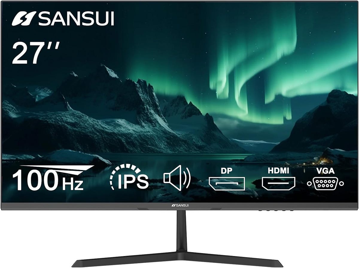 SANSUI 27 Inch Monitor • Buildin Speakers • IPS 100Hz Monitor • FHD