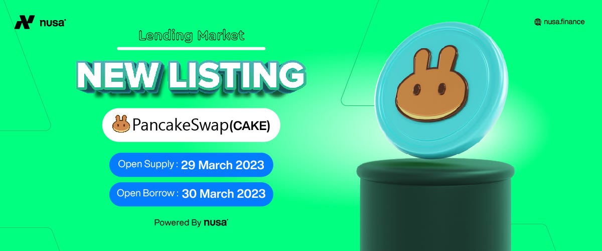 NEW LISTING — PANCAKESWAP (CAKE) by Nusa Finance Medium