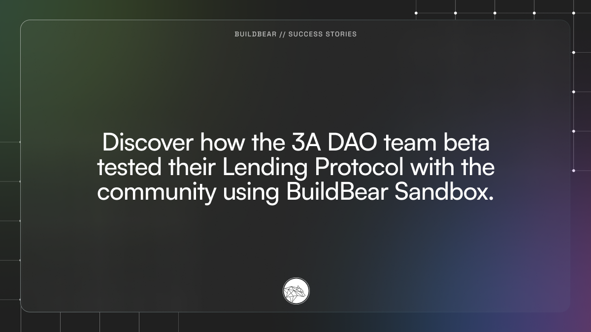 Discover how the 3A DAO team beta-tested their Lending Protocol with ...