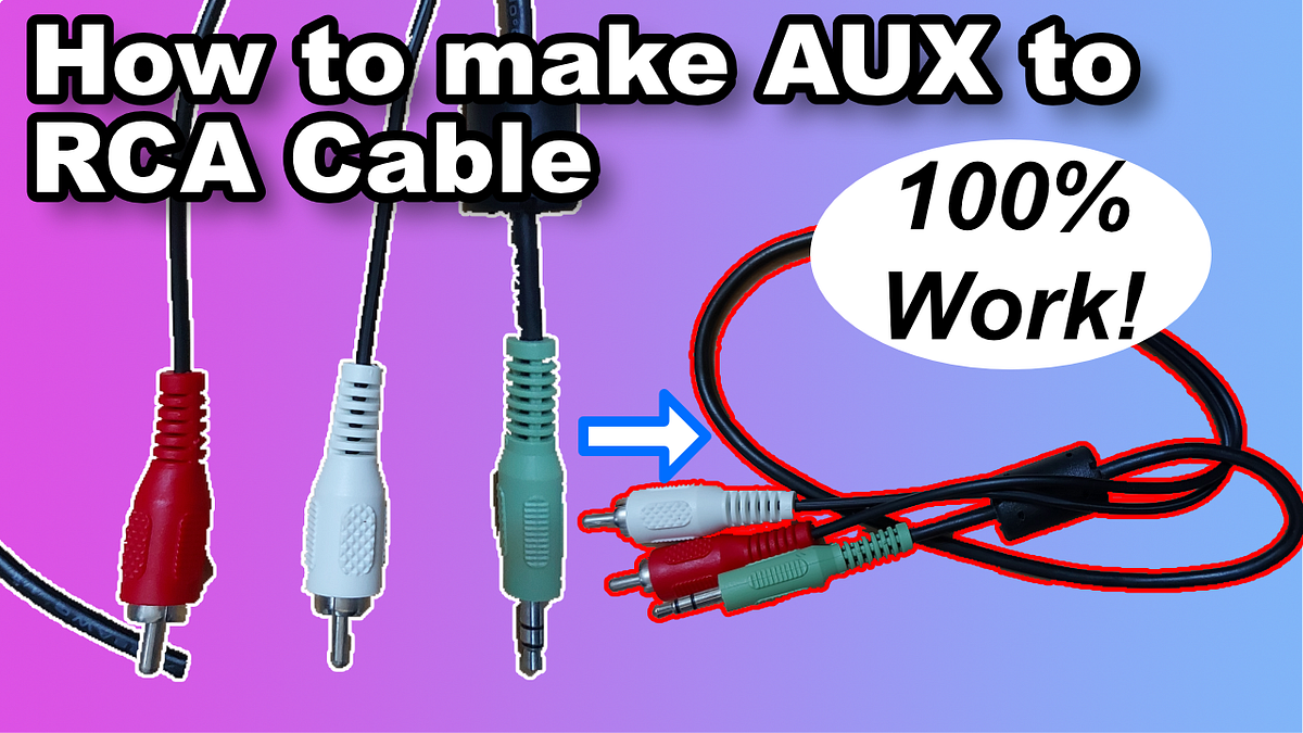 How to make AUX to RCA Cable 3.5mm Jack to HiFi Speaker System