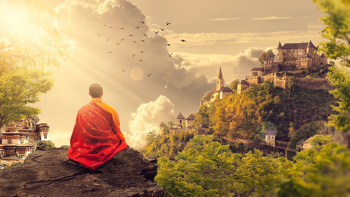 O Budismo e a busca pela iluminação, by Uma Questão de Fé