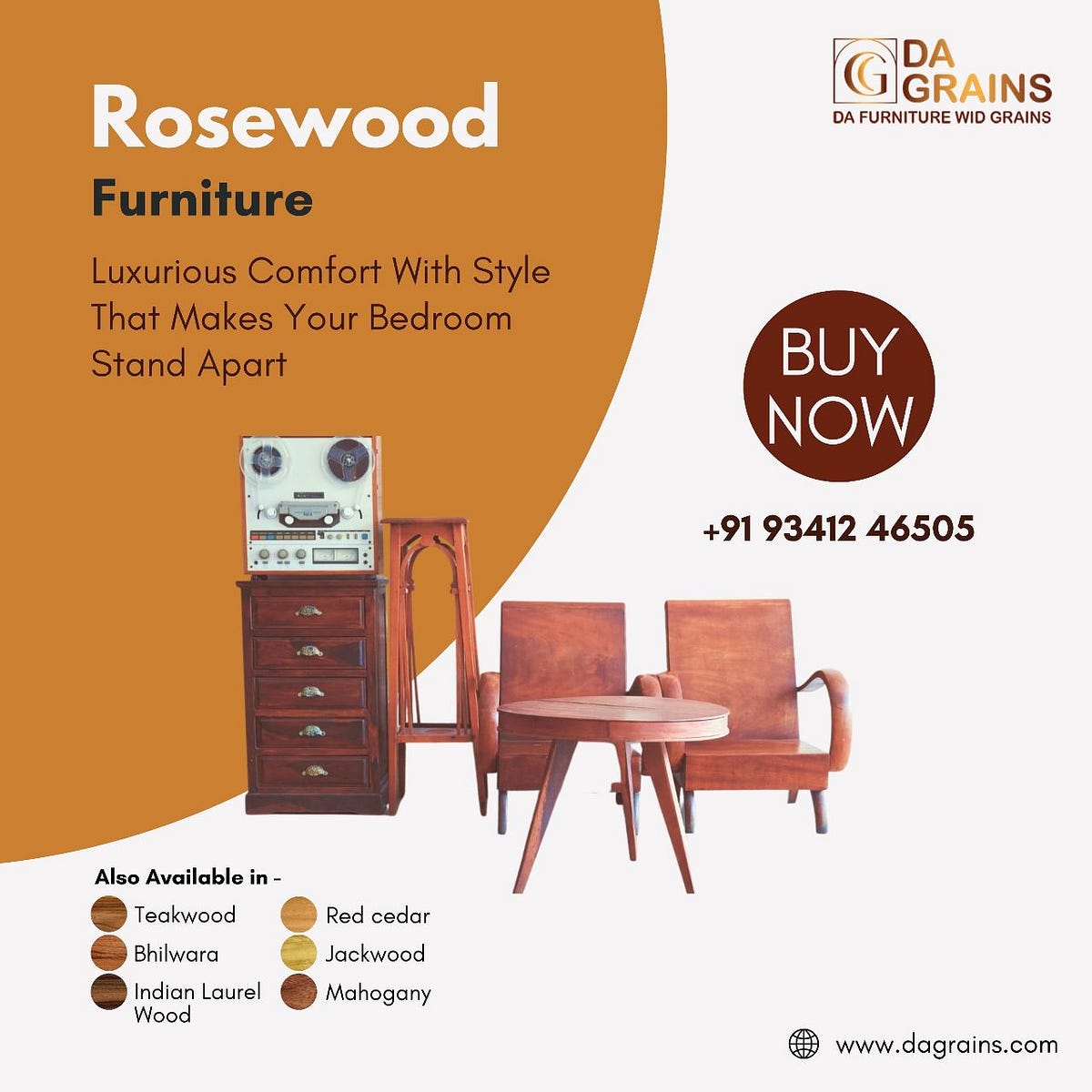 Rosewood Furniture dagrains 123 Medium