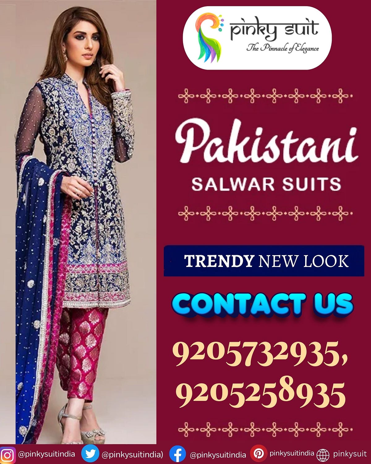 Best Designer Pakistani suit with Affordable Price (Chandni chowk