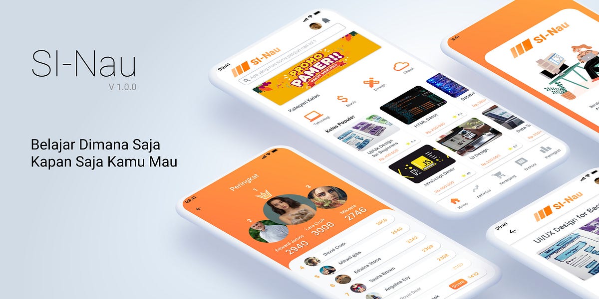 UI/UX Case Study : Aplikasi Pembelajaran Online “SI-Nau” | by Brilliant ...