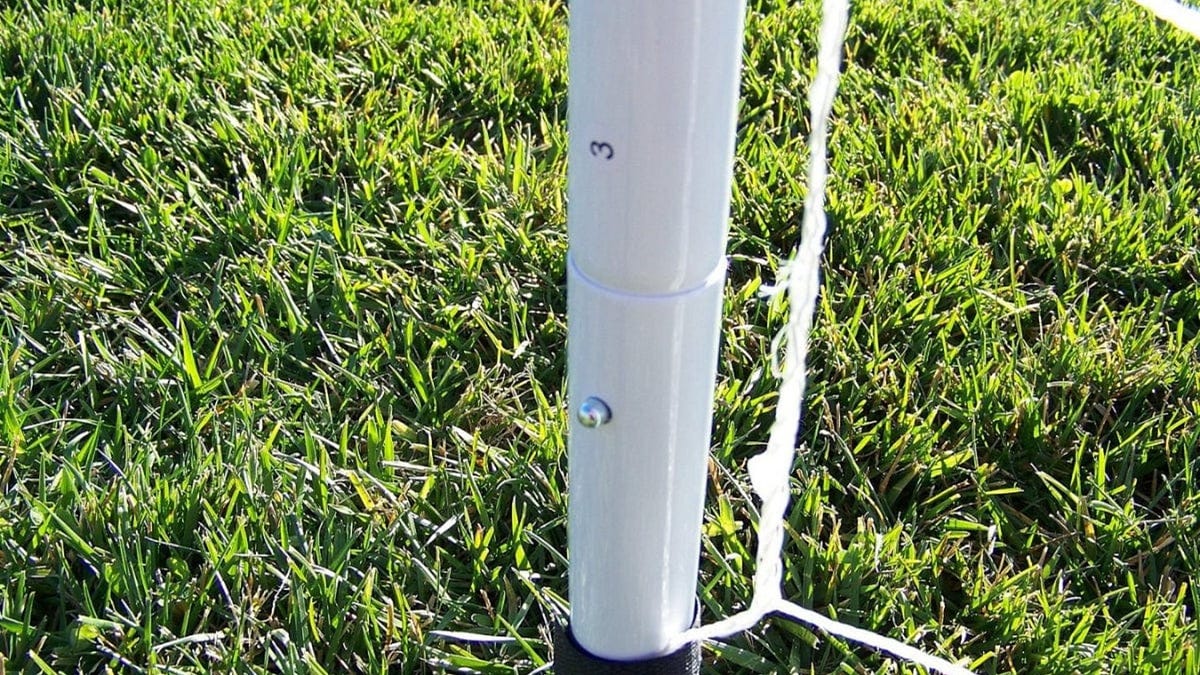 21x7 ft Steel Soccer Goal Net Set with Stakes by James Brolin Jun