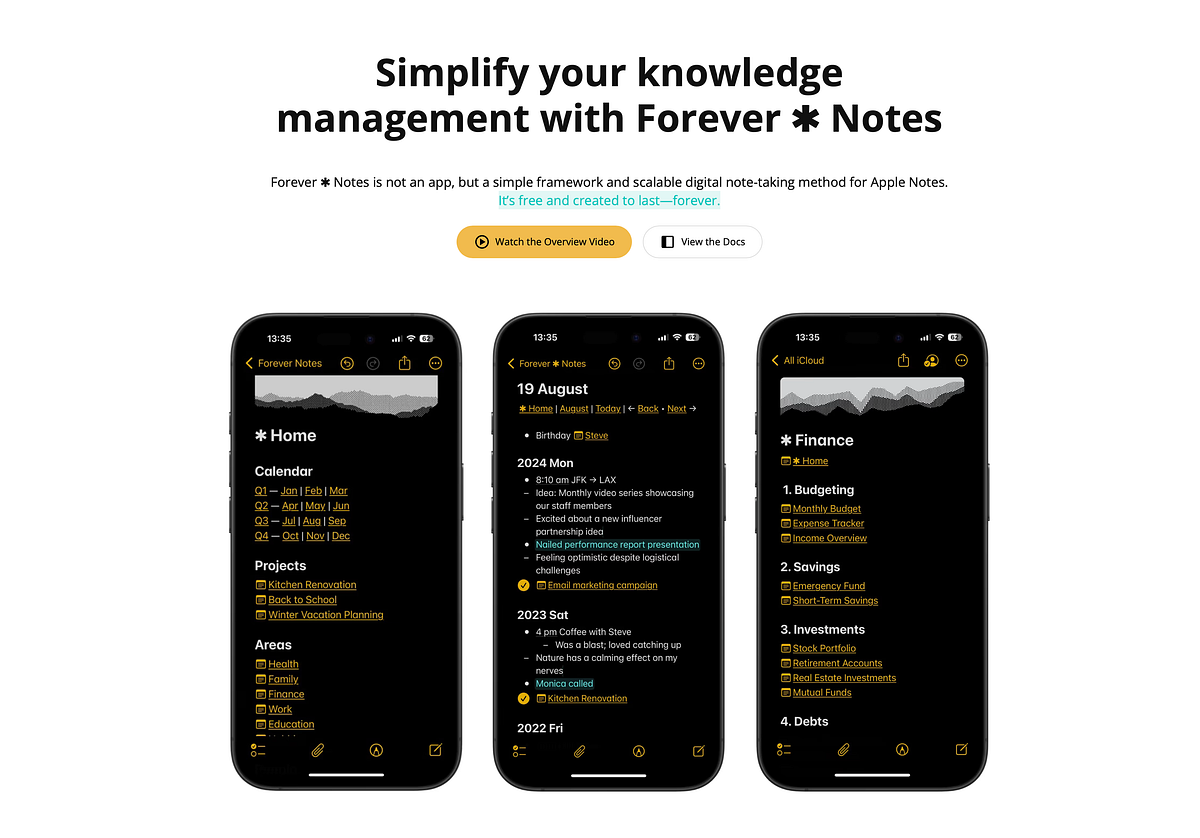How to Use Apple Notes Like Notion With the Forever notes Framework ...