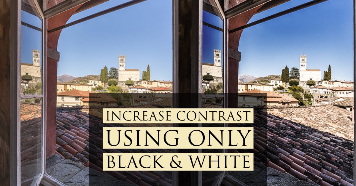 Increase Contrast in a Colour Image with a Black and White Adjustment