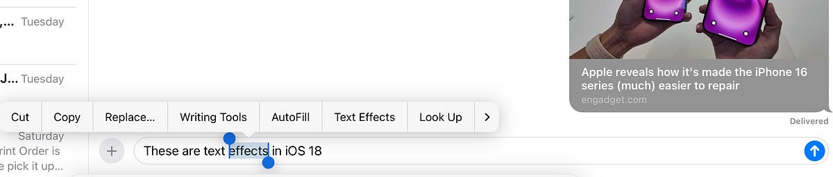 All New Text Effects in Messages