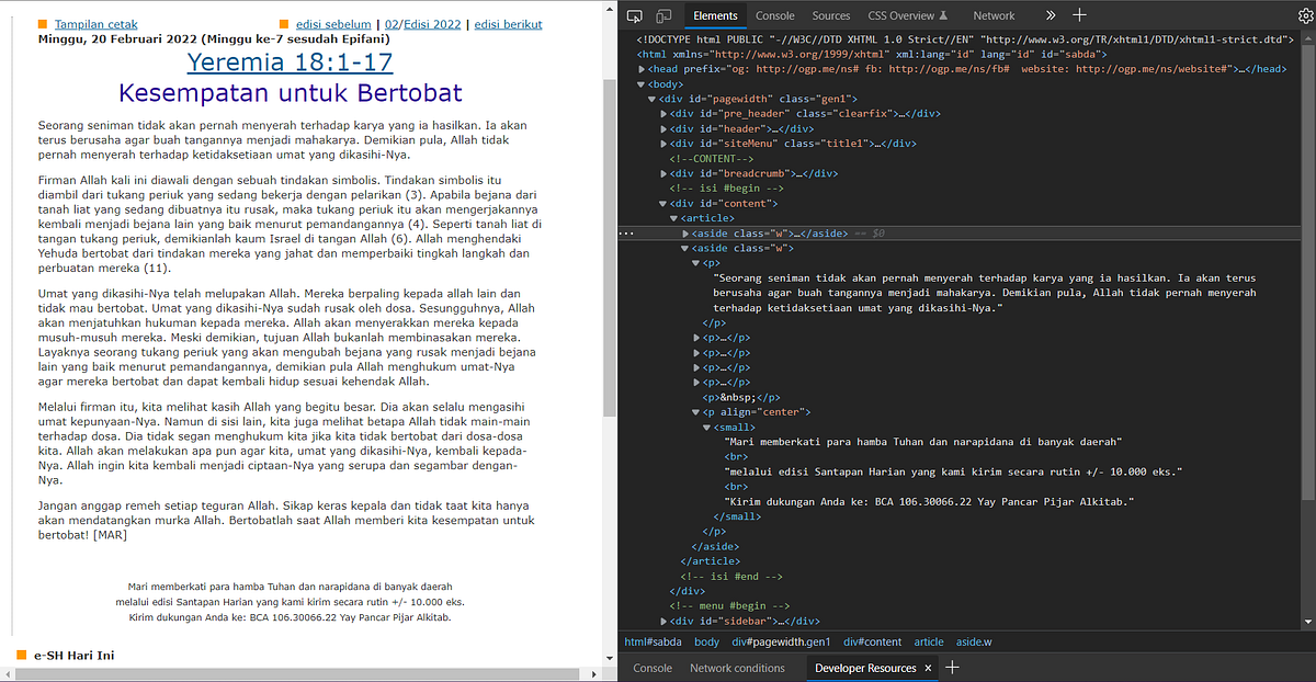 Daily Devotion Web Scraping Using Python | by Kevin Matthew | Medium