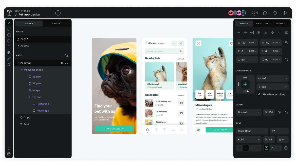 Penpot Interface Overview