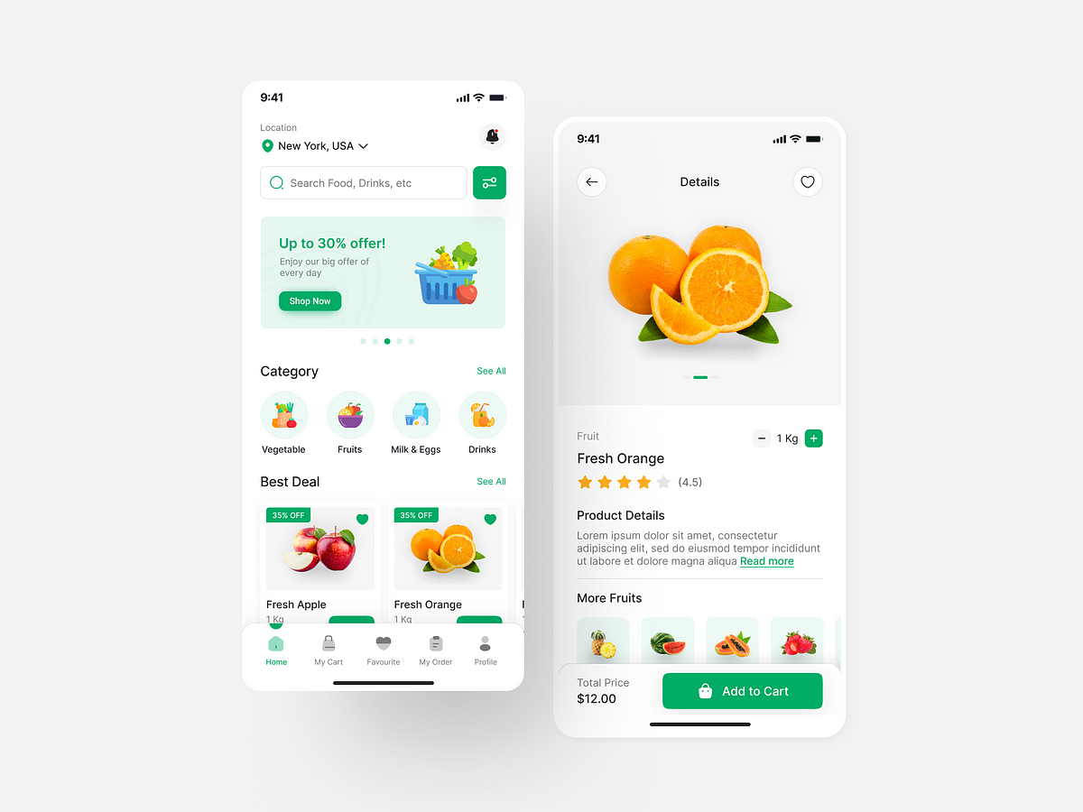 Grocery Delivery App UIUX Design | App UIUX Design | by Insightlancer ...