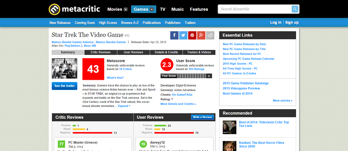 Metacritic has changed the games industry – Bruce On Games