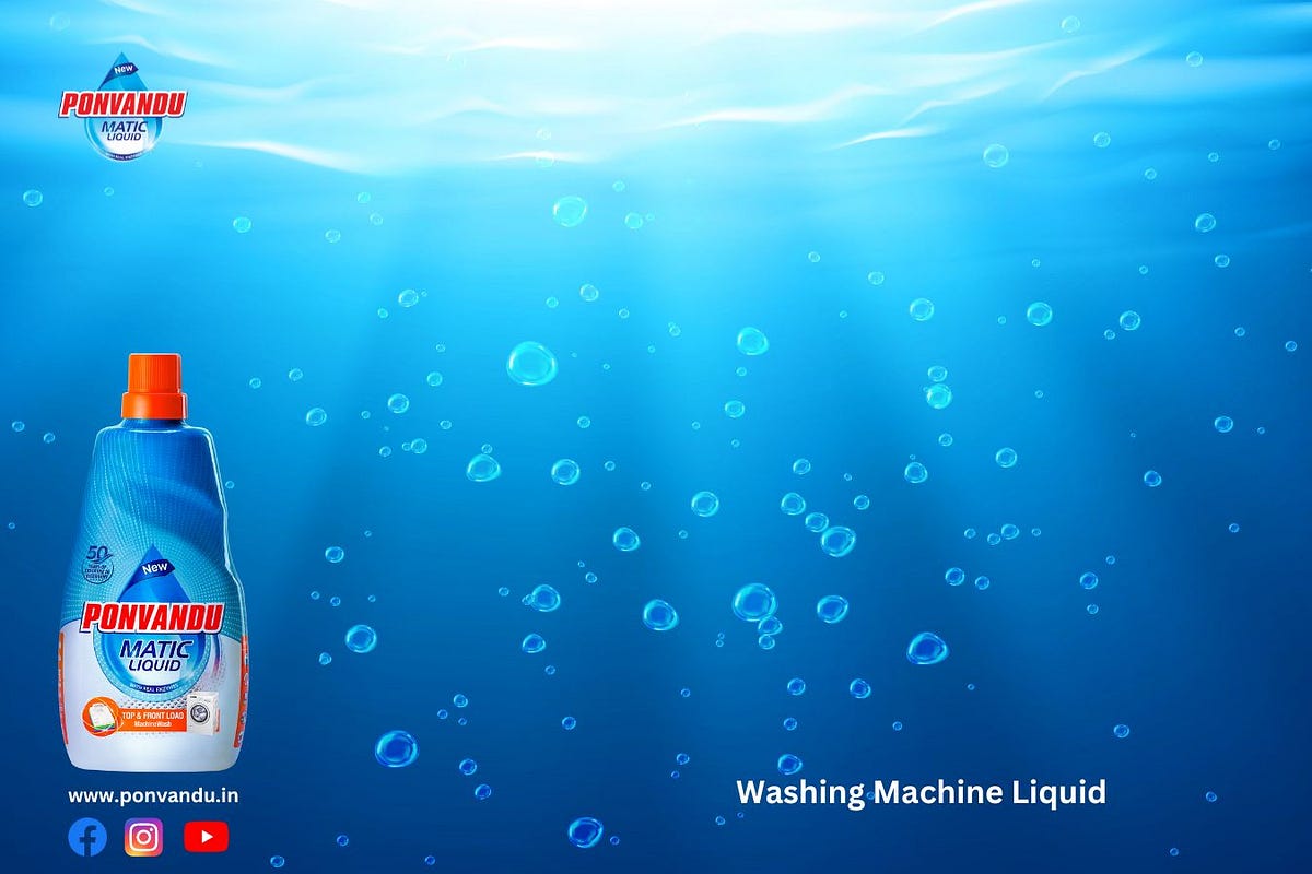 Washing Machine Liquid. www.ponvandu.in by Ponvandu Detergent and
