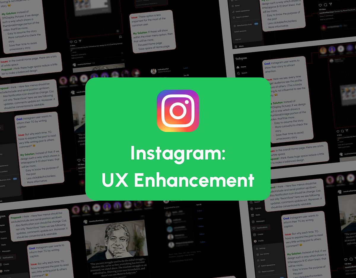 Instagram: UX Enhancement | Short Case Study | UX Analysis | User ...