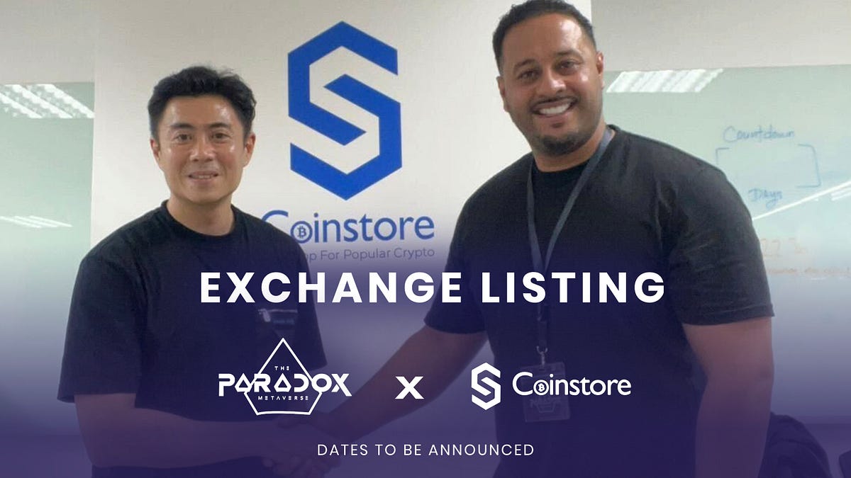 COINSTORE Exchange to list AAA game The Paradox Metaverse, $PARA Coin | by  ParadoxMeta.io | Medium