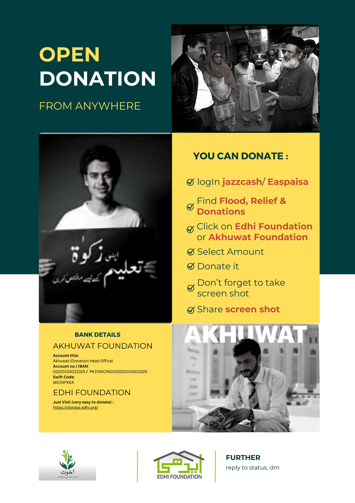 Experience in raising funds for Akhuwat & Edhi Foundation by Muhammad