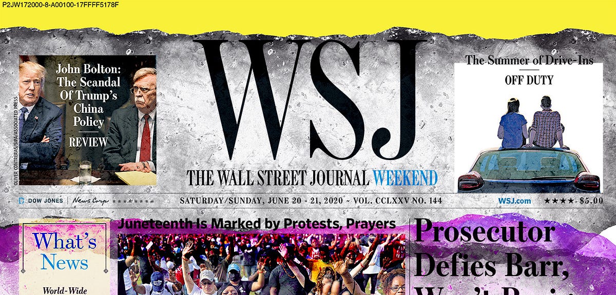 Wall Street Journal Weekend Front Page with Art and Artist James Ensor
