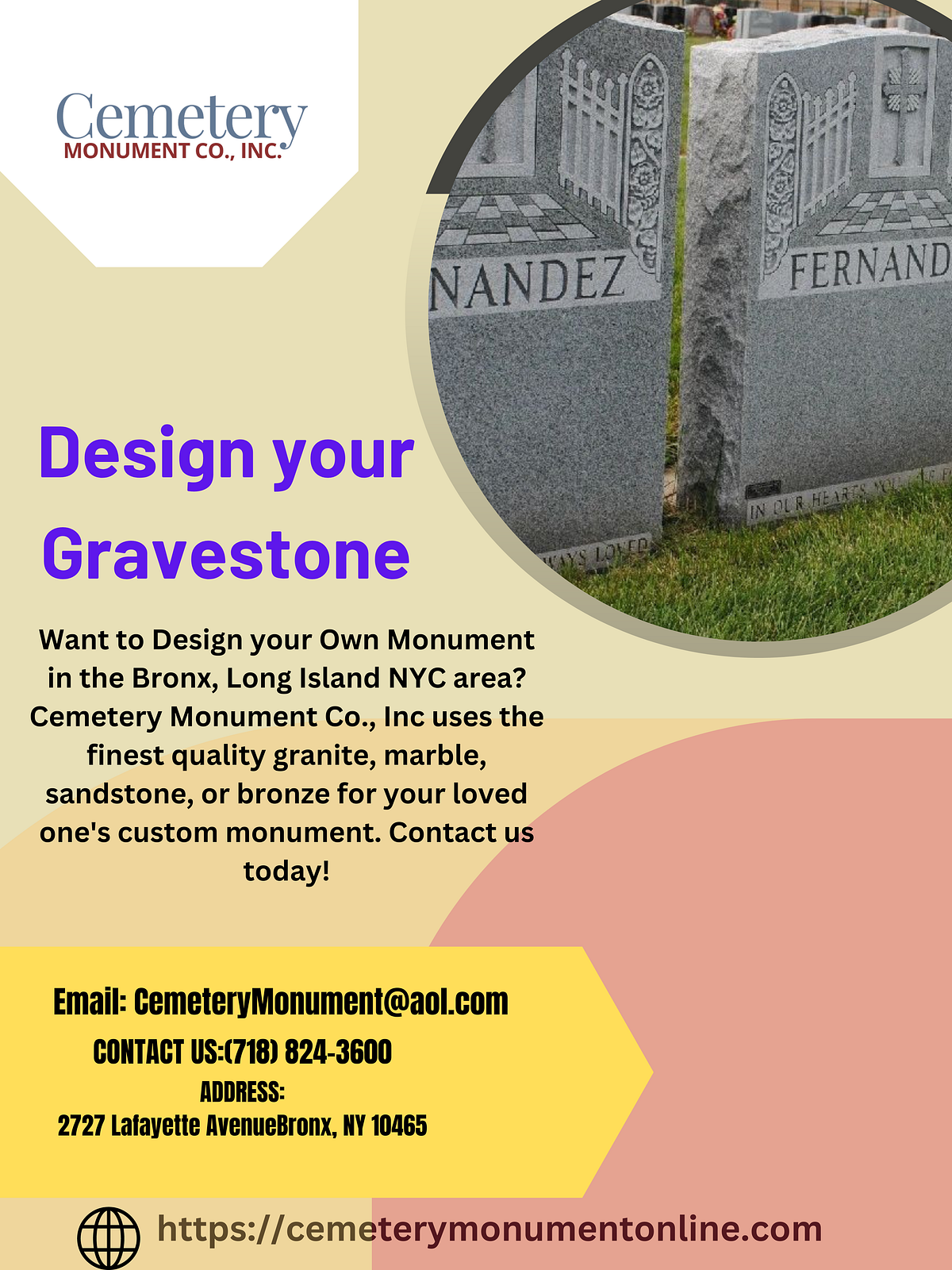 Design your Gravestone Cemetery monument online Medium