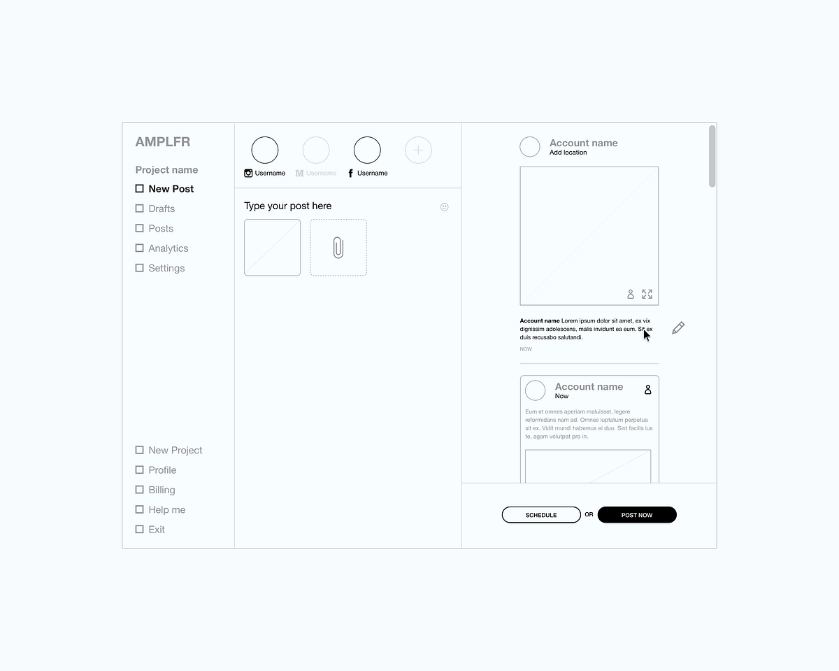 UI for posting to several social networks at once | by sasha is sasha ...