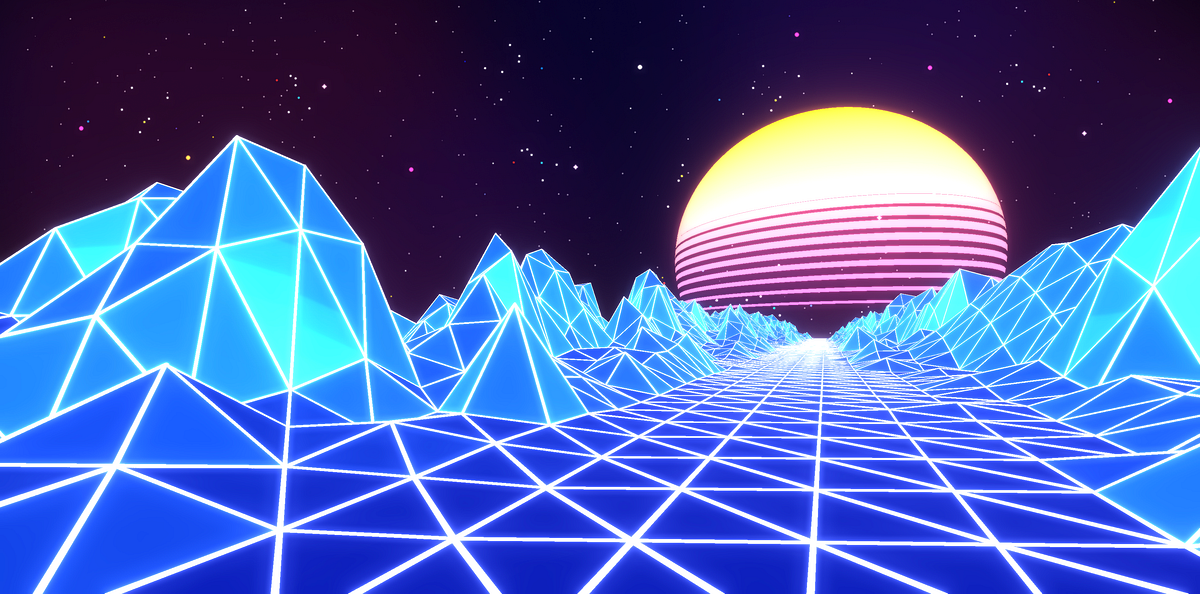Synthwave Scene — My Coolest Three.js Project by Franky Hung Better